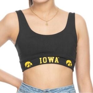 Black and Yellow University of Iowa Crop Top